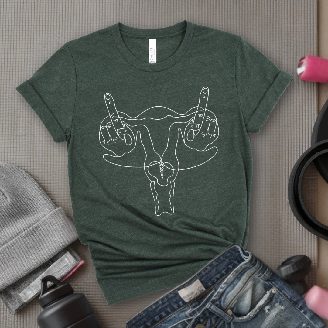 Uterus Pro Choice Feminist - Girl Power Inspirational T-Shirt - Women Empowerment Tee - Gift for Her - Bella Canvas 3001