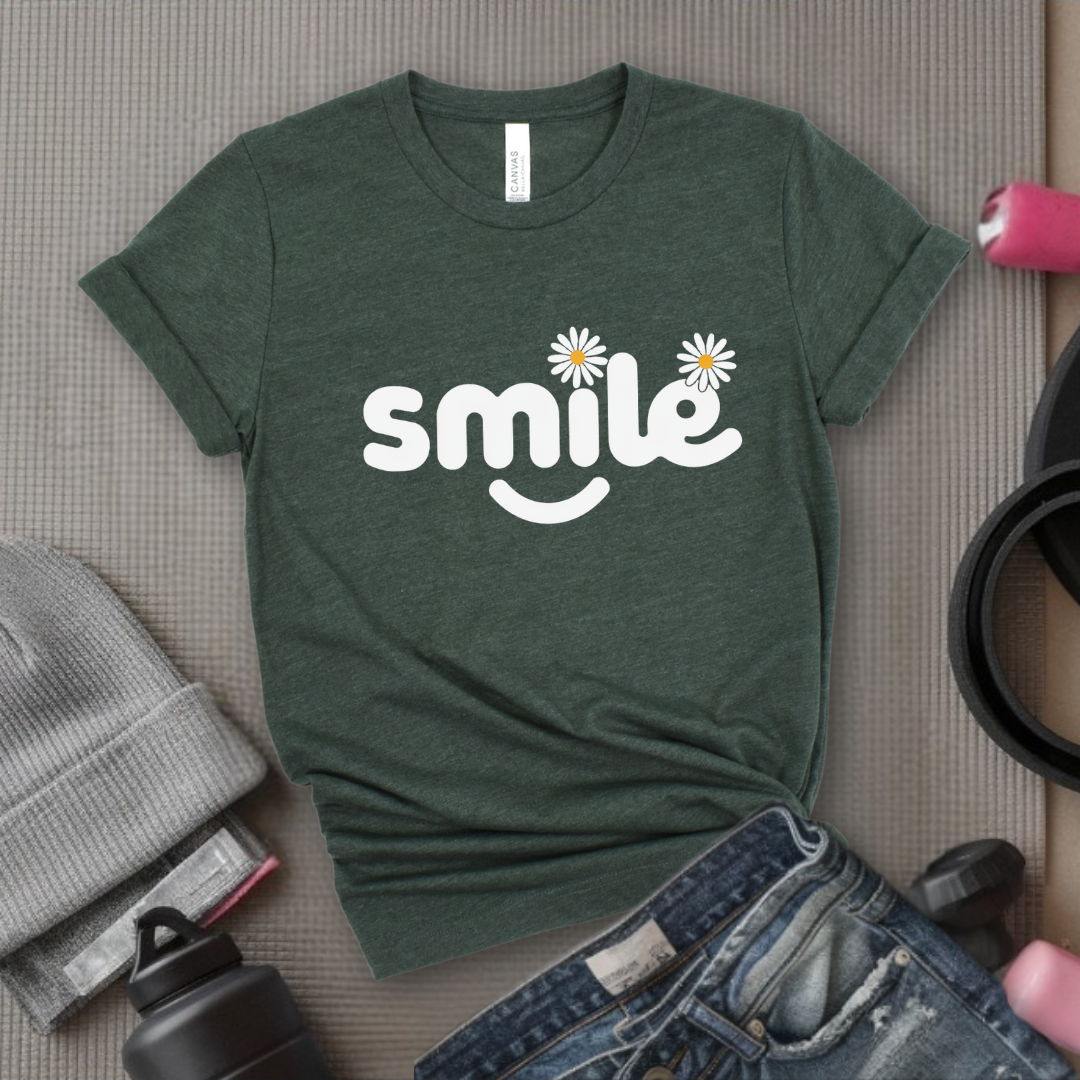 Smile Daisy - Feminist T-Shirt - Women Empowerment Tee - Bella Canvas 3001