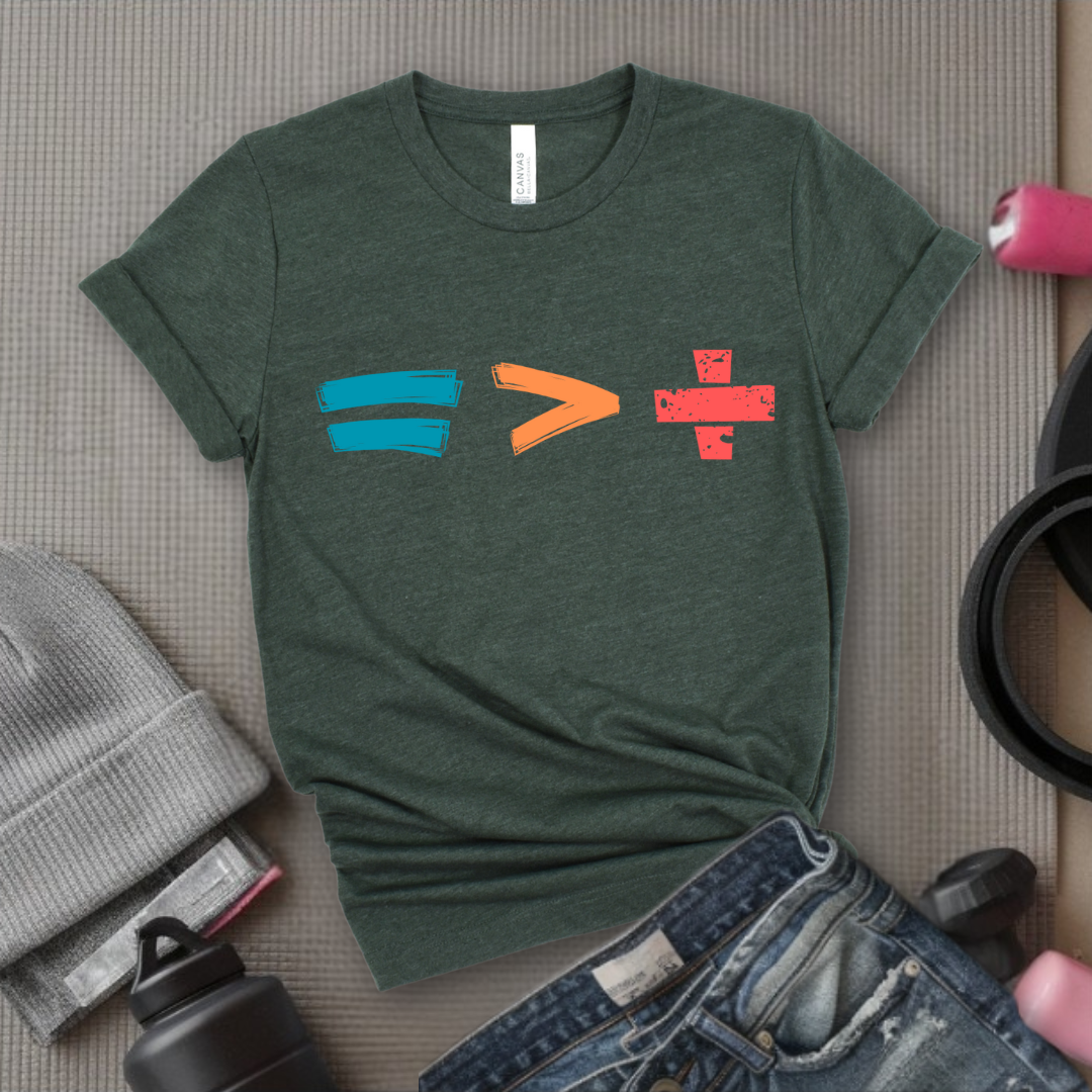 Equality is Better than Division - Feminist T-Shirt - Women Empowerment Tee - Bella Canvas 3001