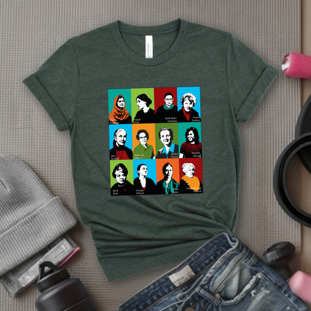 Feminism Icons Retro - Feminism Inspired Tee - Women Right Shirts - Unisex Jersey Short Sleeve Shirt - Gift for Feminists - Bella Canvas 3001