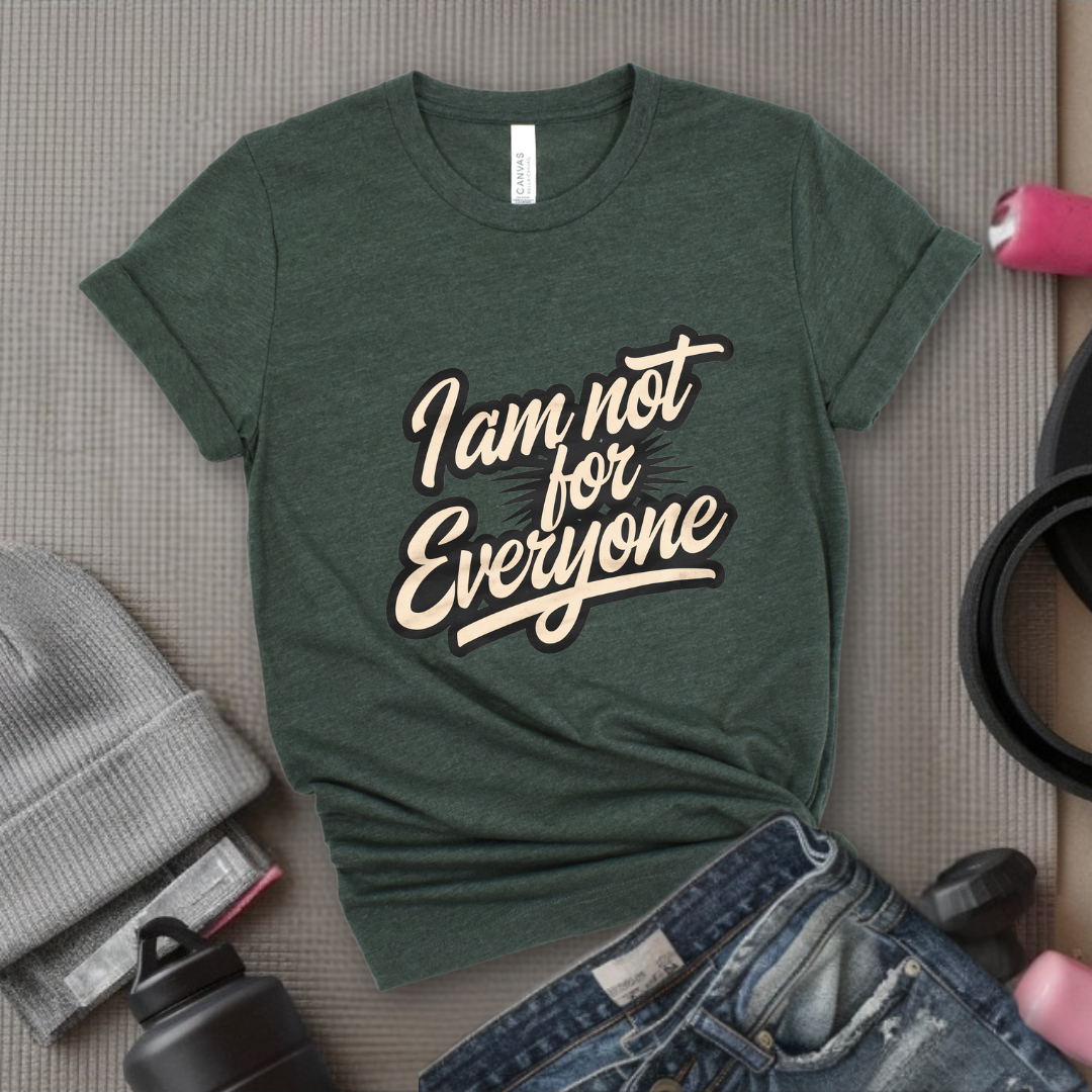 I am not for Everyone T-shirt - Unisex Jersey Short Sleeve Shirt - Women Right Inspired Tee - Self Gift - Bella Canvas 3001