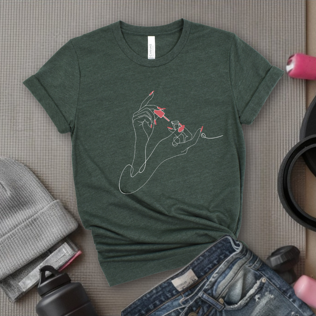 Nail Polish - Feminist T-Shirt - Women Empowerment Tee - Unisex Shirt - Bella Canvas 3001