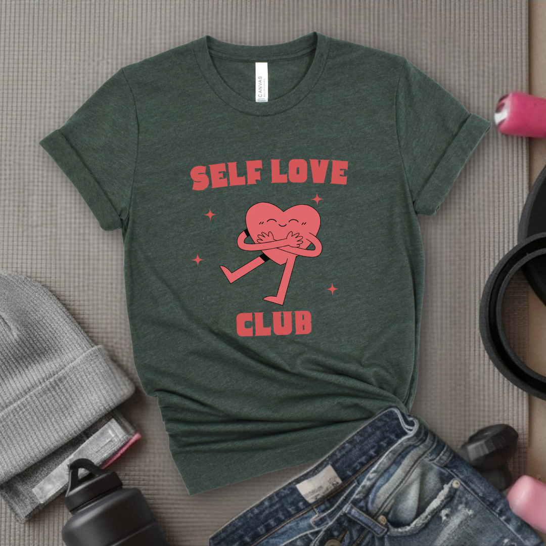 Aesthetic Self Love Tshirt - Cute Mental Health T-shirt - Y2K Trendy Tee - Vintage Aesthetic Graphic Tee - Gift for Feminists - Bella Canvas 3001