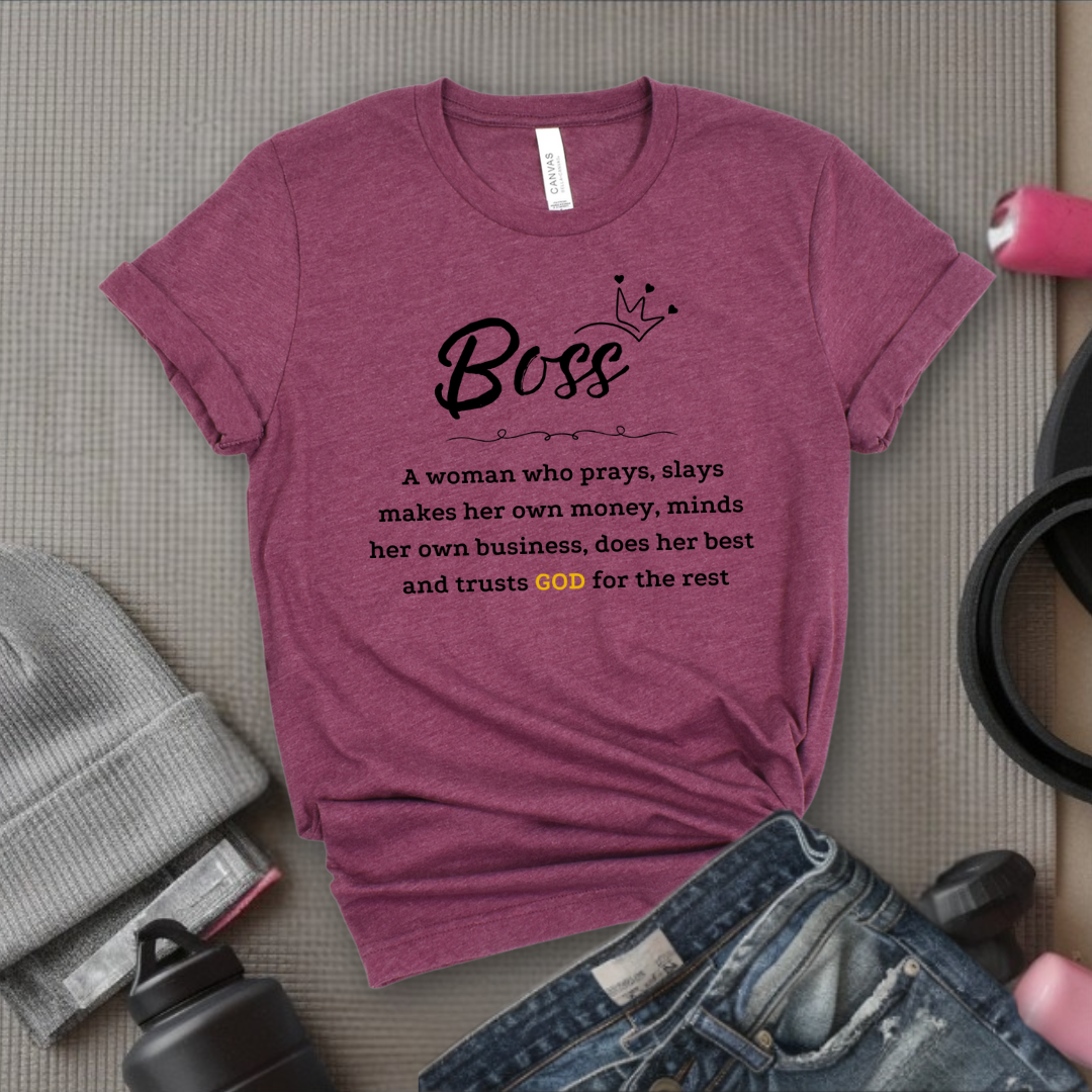 Women Boss Definition - Women Empowerment Tshirt - Gift for Strong Women, Feminists - Bella Canvas 3001