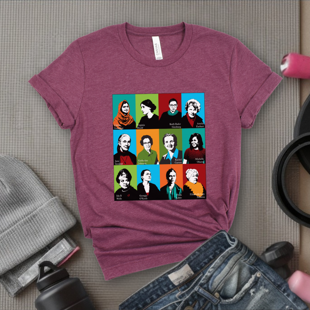 Feminism Icons Retro - Feminism Inspired Tee - Women Right Shirts - Unisex Jersey Short Sleeve Shirt - Gift for Feminists - Bella Canvas 3001