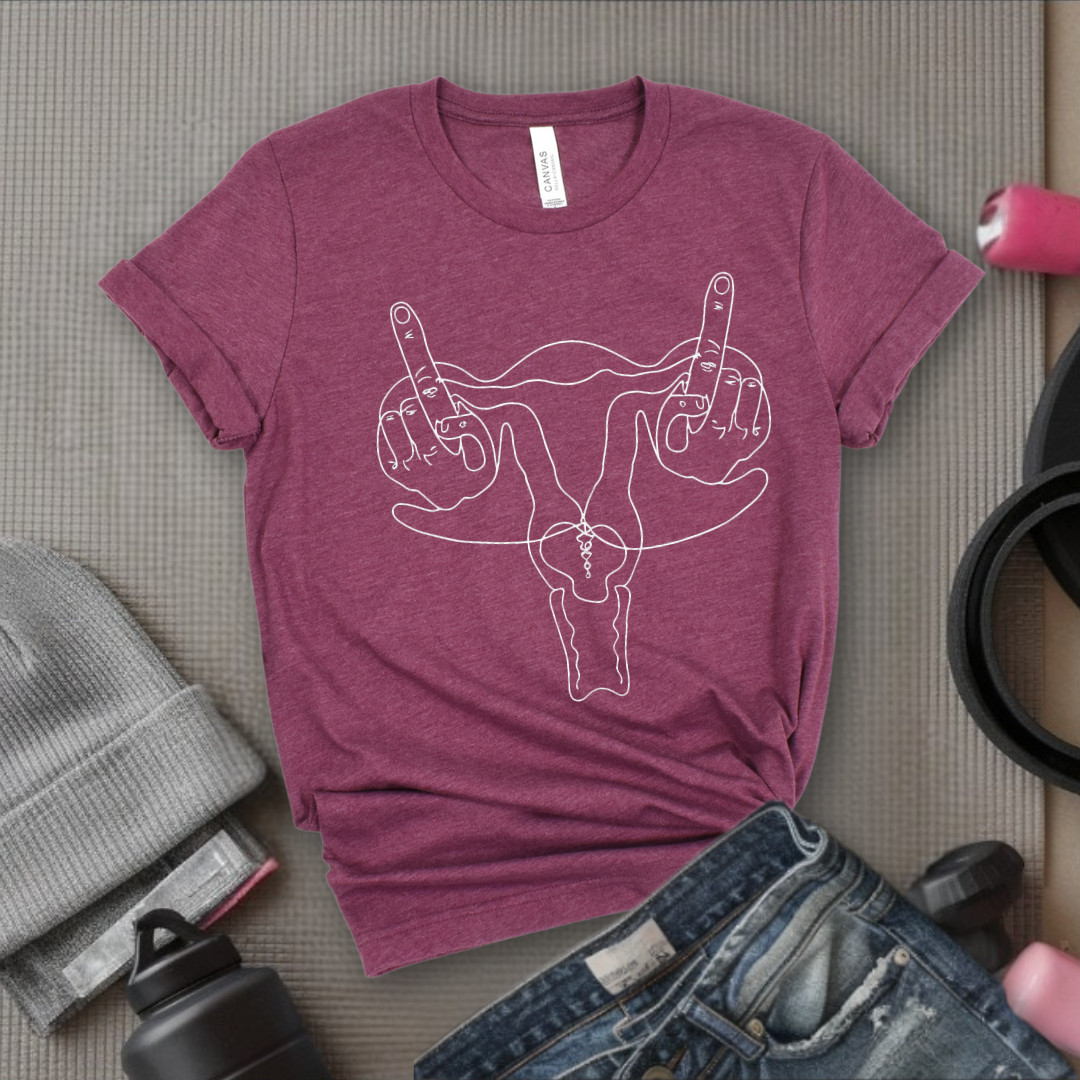 Uterus Pro Choice Feminist - Girl Power Inspirational T-Shirt - Women Empowerment Tee - Gift for Her - Bella Canvas 3001