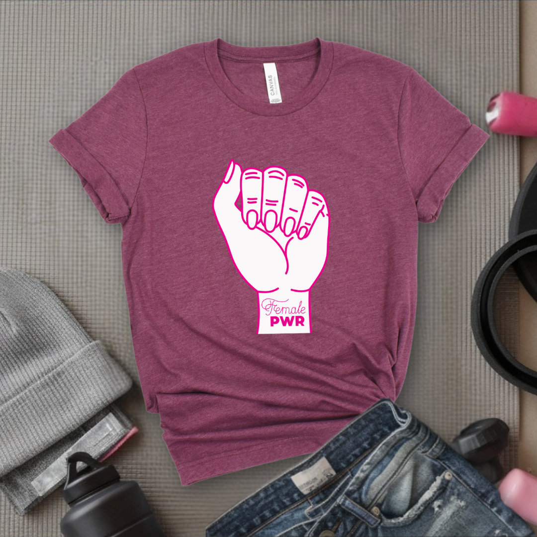 Feminist Fist - Retro Sarcastic T-Shirt - Women Right Shirts - Unisex Jersey Short Sleeve Shirt - Gift for Her - Bella Canvas 3001