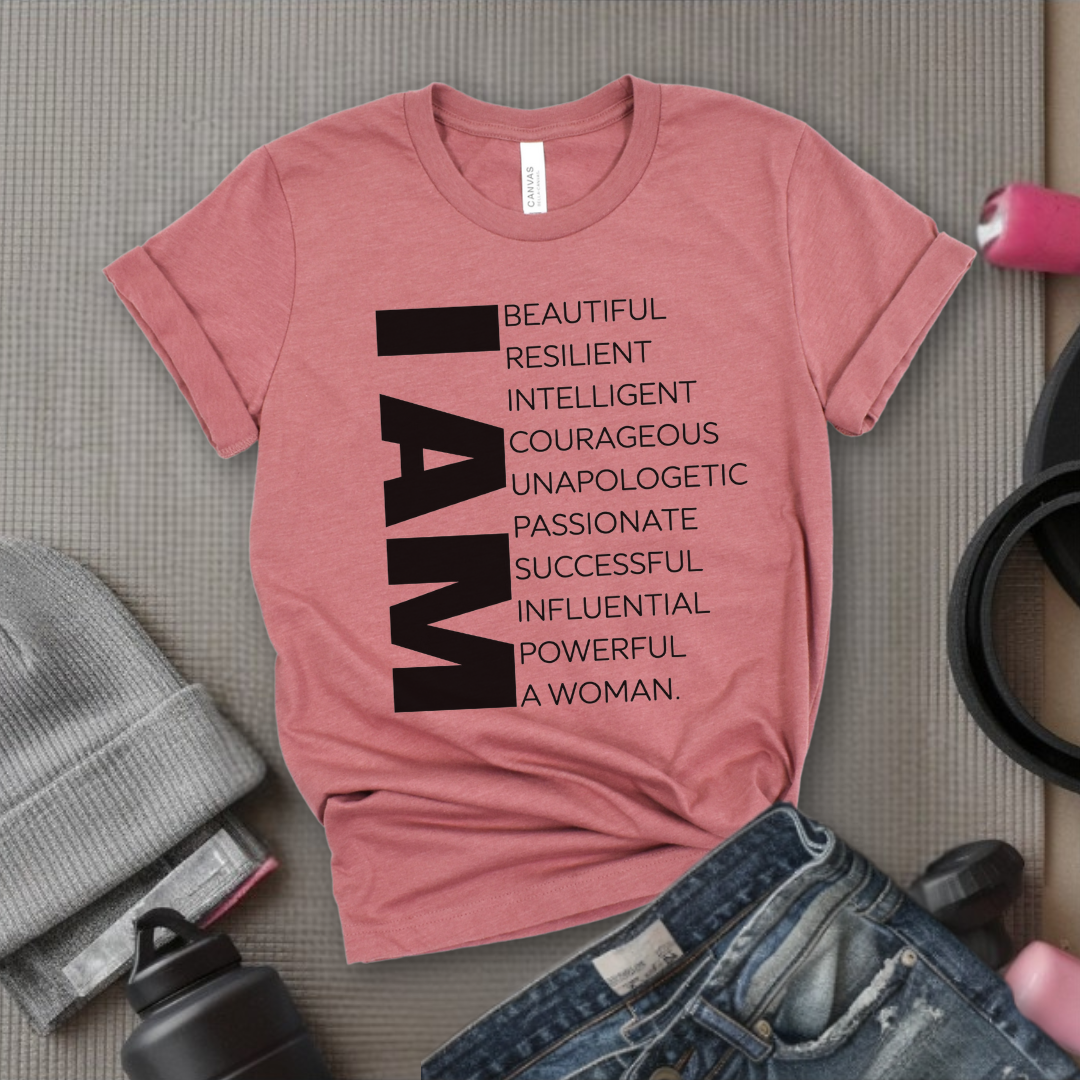 I am Beautiful Resilient Intelligent Powerful Woman T-shirt - Unisex Jersey Short Sleeve Shirt - Women Empowerment Tee - Self Gift - Bella Canvas 3001