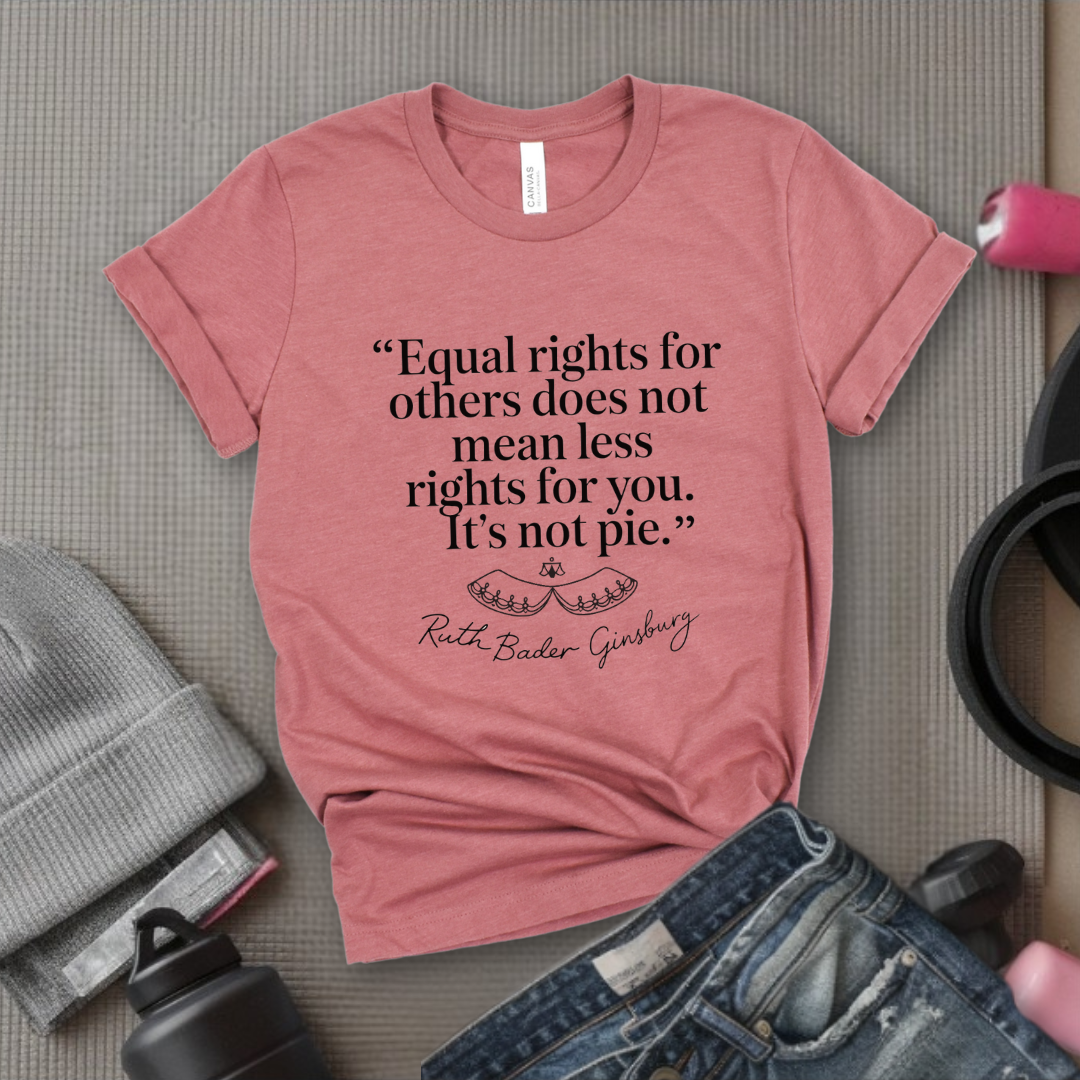 Equal Rights For Others Does Not Mean Less Rights For You It's Not Pie - Women Empowerment Tshirt - Gift for Strong Women, Feminists - Bella Canvas 3001