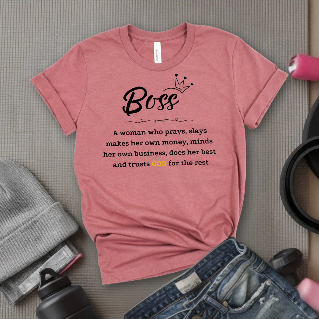Women Boss Definition - Women Empowerment Tshirt - Gift for Strong Women, Feminists - Bella Canvas 3001