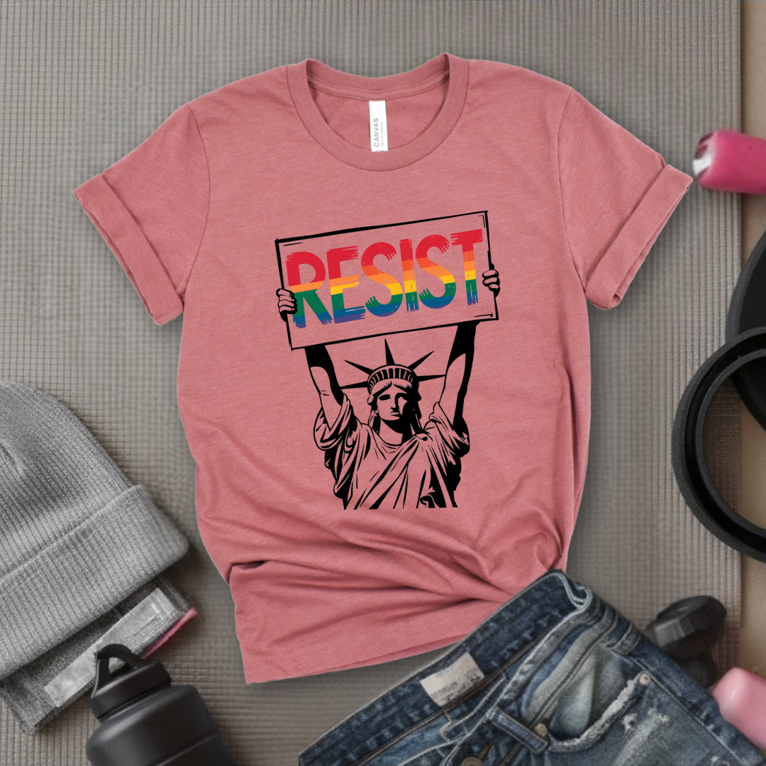 Resist Statue of Liberty - Feminist Women Empowerment Shirt - R.B.G Tshirt - Gifts for Feminists - Bella Canvas 3001