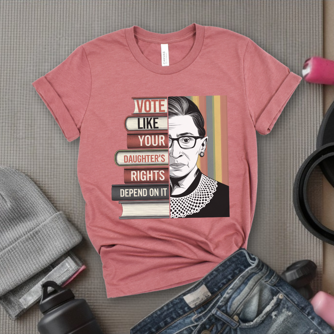 Vote Like Your Daughter’s Rights Depend On It - Girl Power Inspirational T-Shirt - Women Empowerment Tee - Gift for Her - Bella Canvas 3001