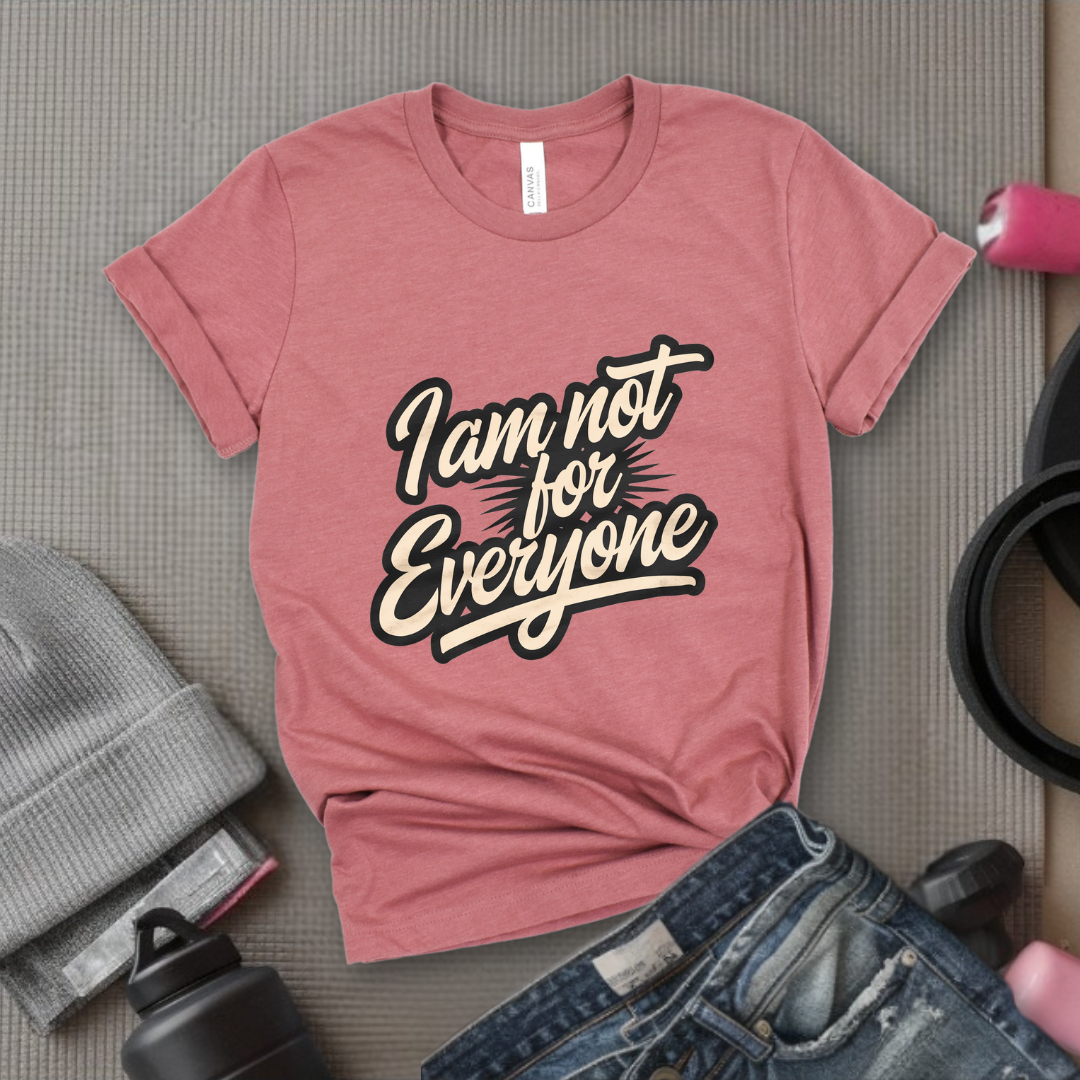 I am not for Everyone T-shirt - Unisex Jersey Short Sleeve Shirt - Women Right Inspired Tee - Self Gift - Bella Canvas 3001