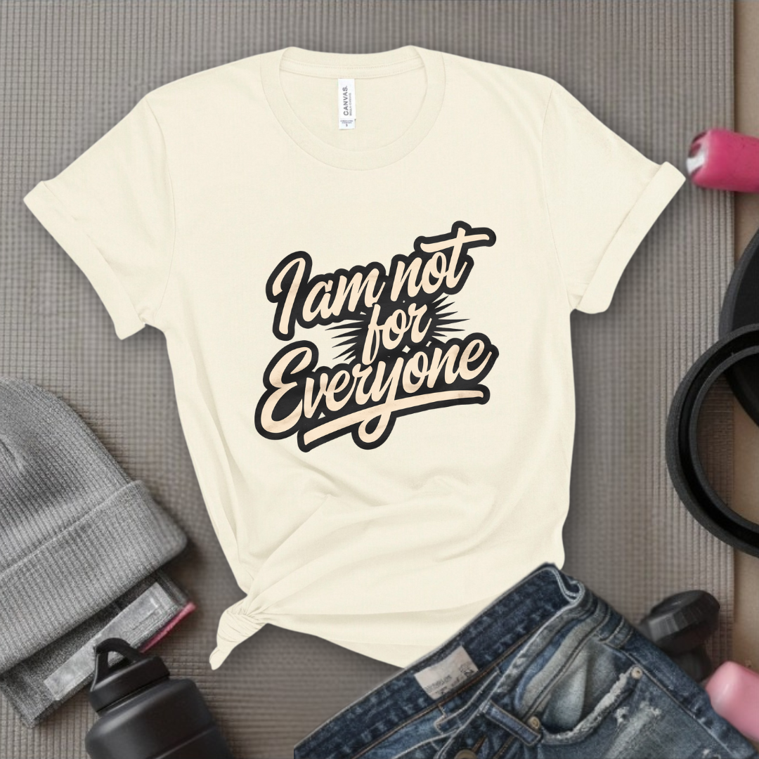 I am not for Everyone T-shirt - Unisex Jersey Short Sleeve Shirt - Women Right Inspired Tee - Self Gift - Bella Canvas 3001