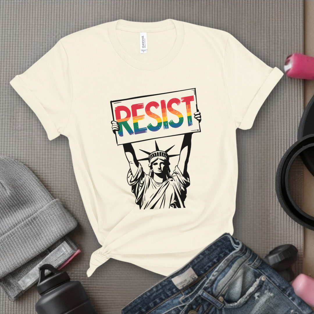 Resist Statue of Liberty - Feminist Women Empowerment Shirt - R.B.G Tshirt - Gifts for Feminists - Bella Canvas 3001
