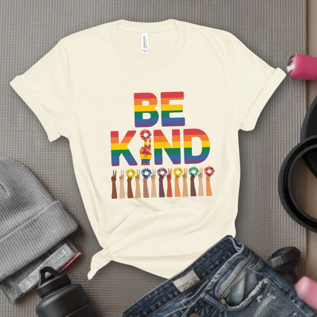 Be Kind Flowers - Girl Power Inspirational T-Shirt - Women Empowerment Tee - Gift for Her - Bella Canvas 3001