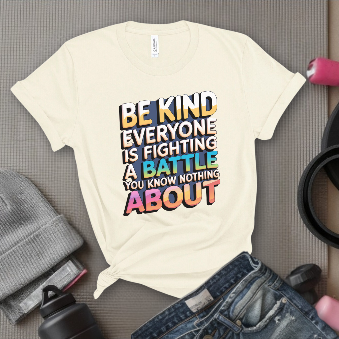 Be Kind Everyone Is Fighting A Battle You Know Nothing About  - Women Empowerment Tshirt - Gift for Strong Women, Feminists - Bella Canvas 3001