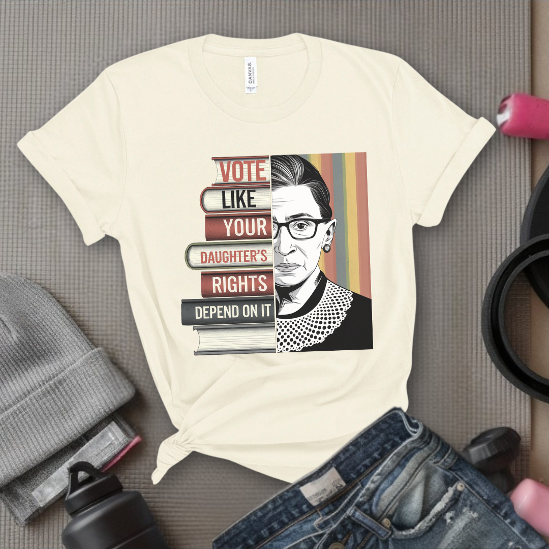 Vote Like Your Daughter’s Rights Depend On It - Girl Power Inspirational T-Shirt - Women Empowerment Tee - Gift for Her - Bella Canvas 3001