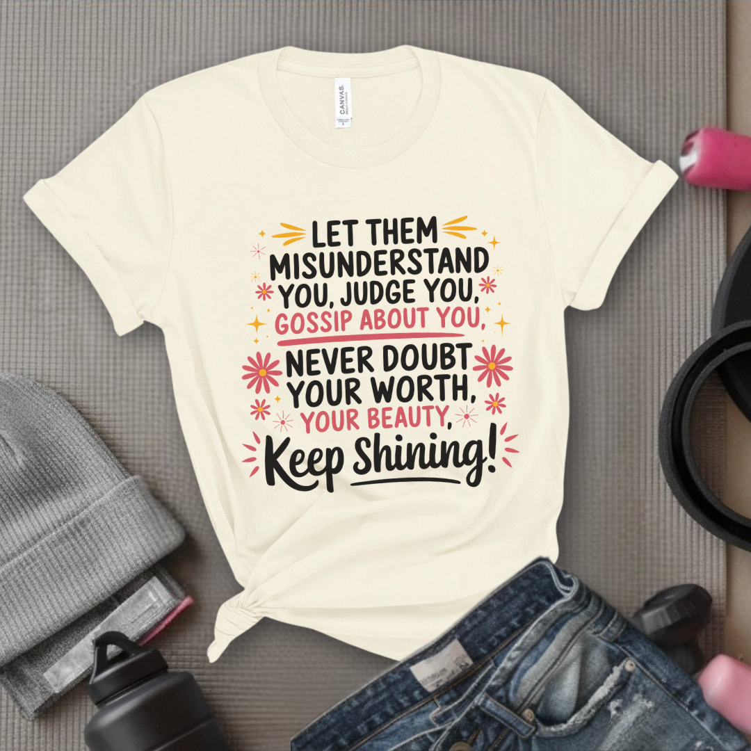 Let Them Misunderstand You, Judge You - Women Empowerment Tshirt - Gift for Strong Women, Feminists - Bella Canvas 3001