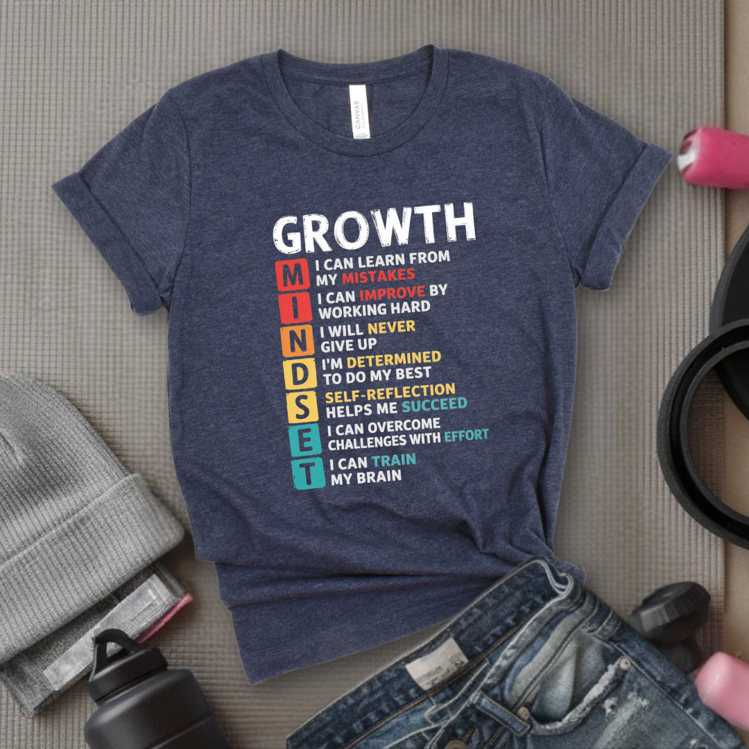 Growth Mindset - Women Empowerment Tee - Gift for Her - Bella Canvas 3001