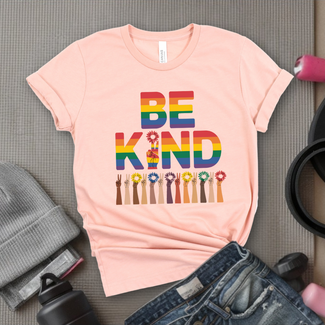 Be Kind Flowers - Girl Power Inspirational T-Shirt - Women Empowerment Tee - Gift for Her - Bella Canvas 3001