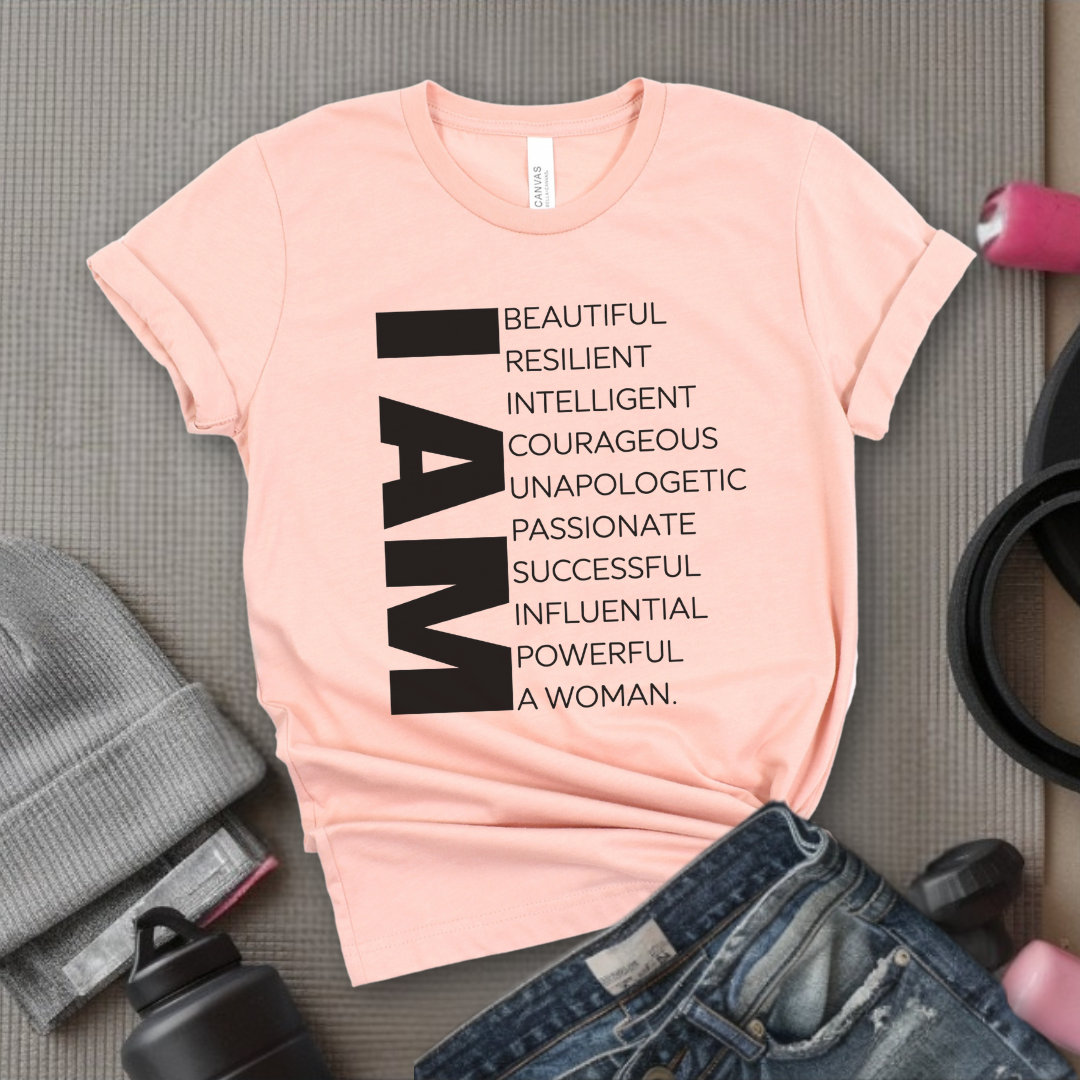 I am Beautiful Resilient Intelligent Powerful Woman T-shirt - Unisex Jersey Short Sleeve Shirt - Women Empowerment Tee - Self Gift - Bella Canvas 3001