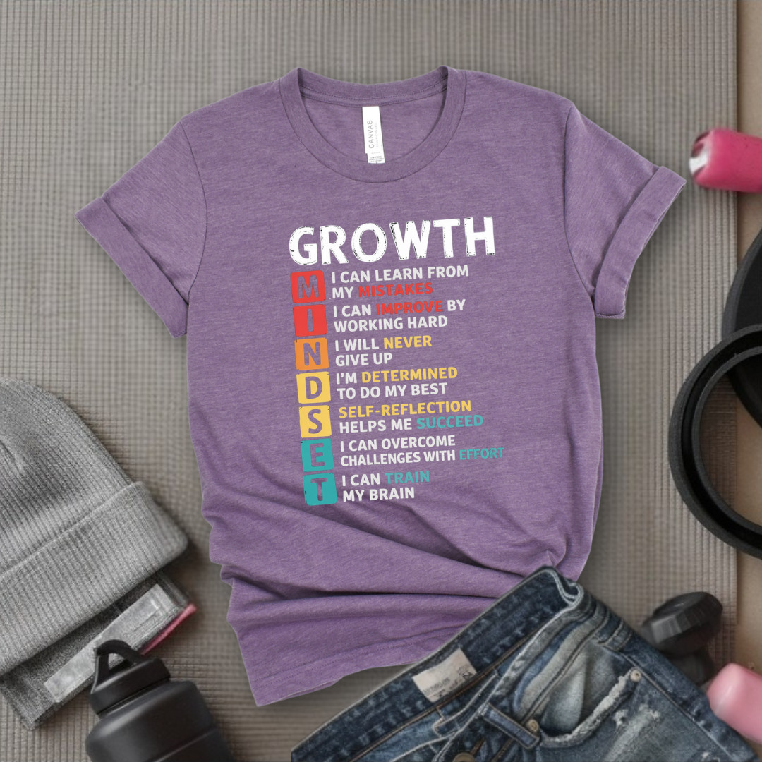 Growth Mindset - Women Empowerment Tee - Gift for Her - Bella Canvas 3001