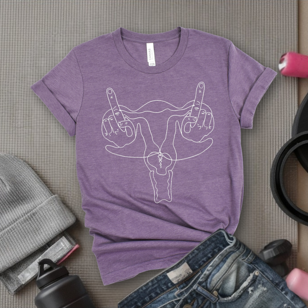 Uterus Pro Choice Feminist - Girl Power Inspirational T-Shirt - Women Empowerment Tee - Gift for Her - Bella Canvas 3001