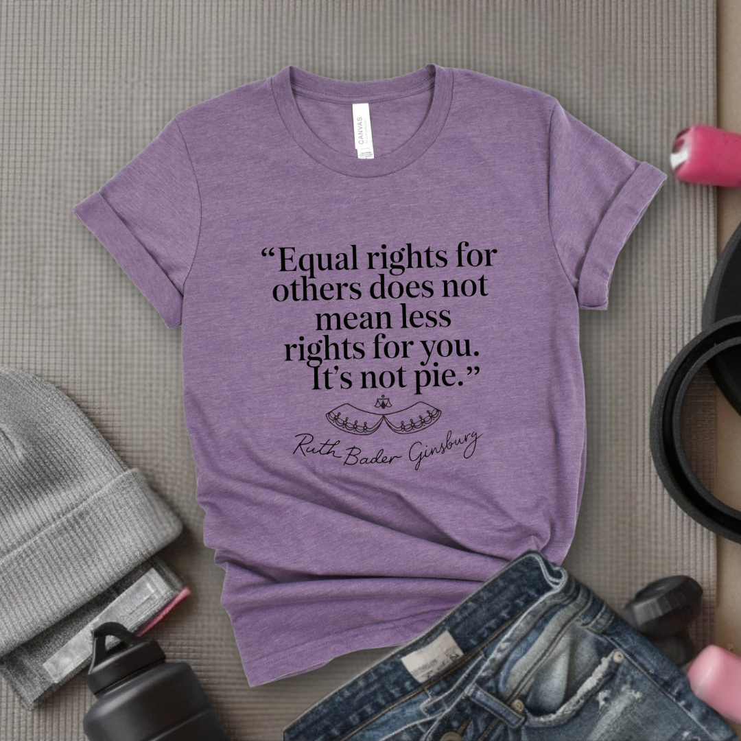 Equal Rights For Others Does Not Mean Less Rights For You It's Not Pie - Women Empowerment Tshirt - Gift for Strong Women, Feminists - Bella Canvas 3001