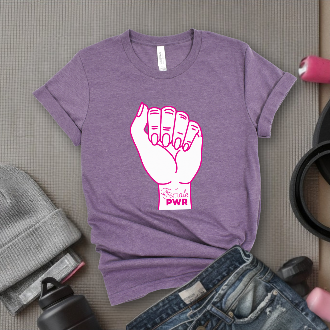 Feminist Fist - Retro Sarcastic T-Shirt - Women Right Shirts - Unisex Jersey Short Sleeve Shirt - Gift for Her - Bella Canvas 3001