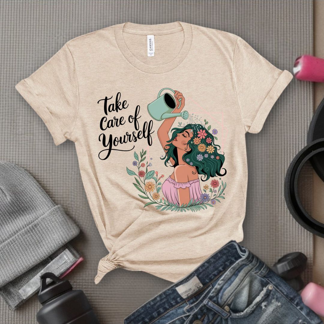 Take Care Of Yourself - Feminist T-Shirt - Women Empowerment Tee - Bella Canvas 3001