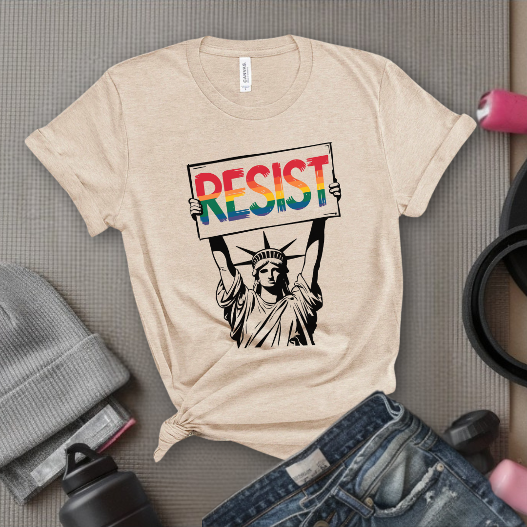 Resist Statue of Liberty - Feminist Women Empowerment Shirt - R.B.G Tshirt - Gifts for Feminists - Bella Canvas 3001