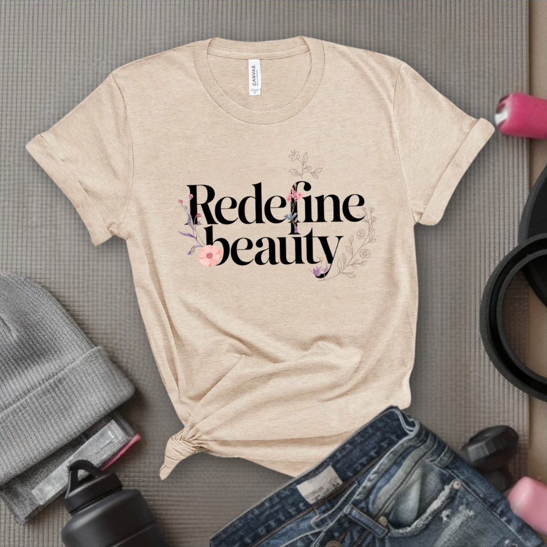 Redefine Beauty - Women Right T-Shirts - Unisex Jersey Short Sleeve Shirt - Gift for Her - Bella Canvas 3001