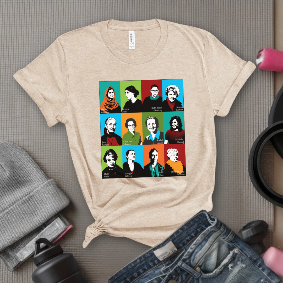 Feminism Icons Retro - Feminism Inspired Tee - Women Right Shirts - Unisex Jersey Short Sleeve Shirt - Gift for Feminists - Bella Canvas 3001