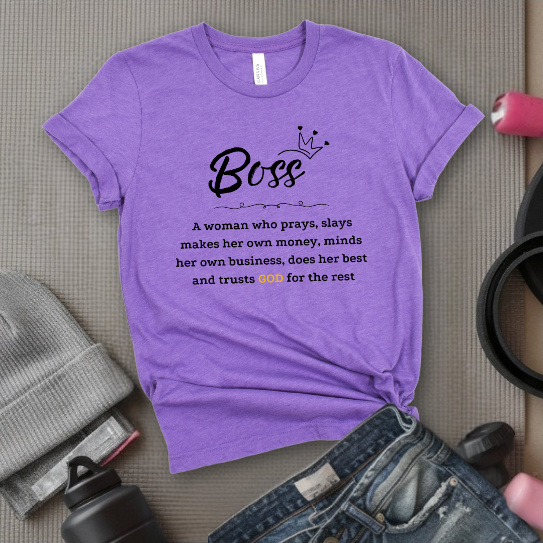 Women Boss Definition - Women Empowerment Tshirt - Gift for Strong Women, Feminists - Bella Canvas 3001