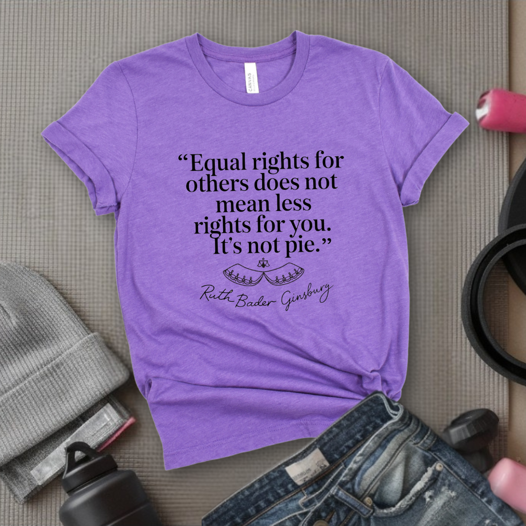 Equal Rights For Others Does Not Mean Less Rights For You It's Not Pie - Women Empowerment Tshirt - Gift for Strong Women, Feminists - Bella Canvas 3001