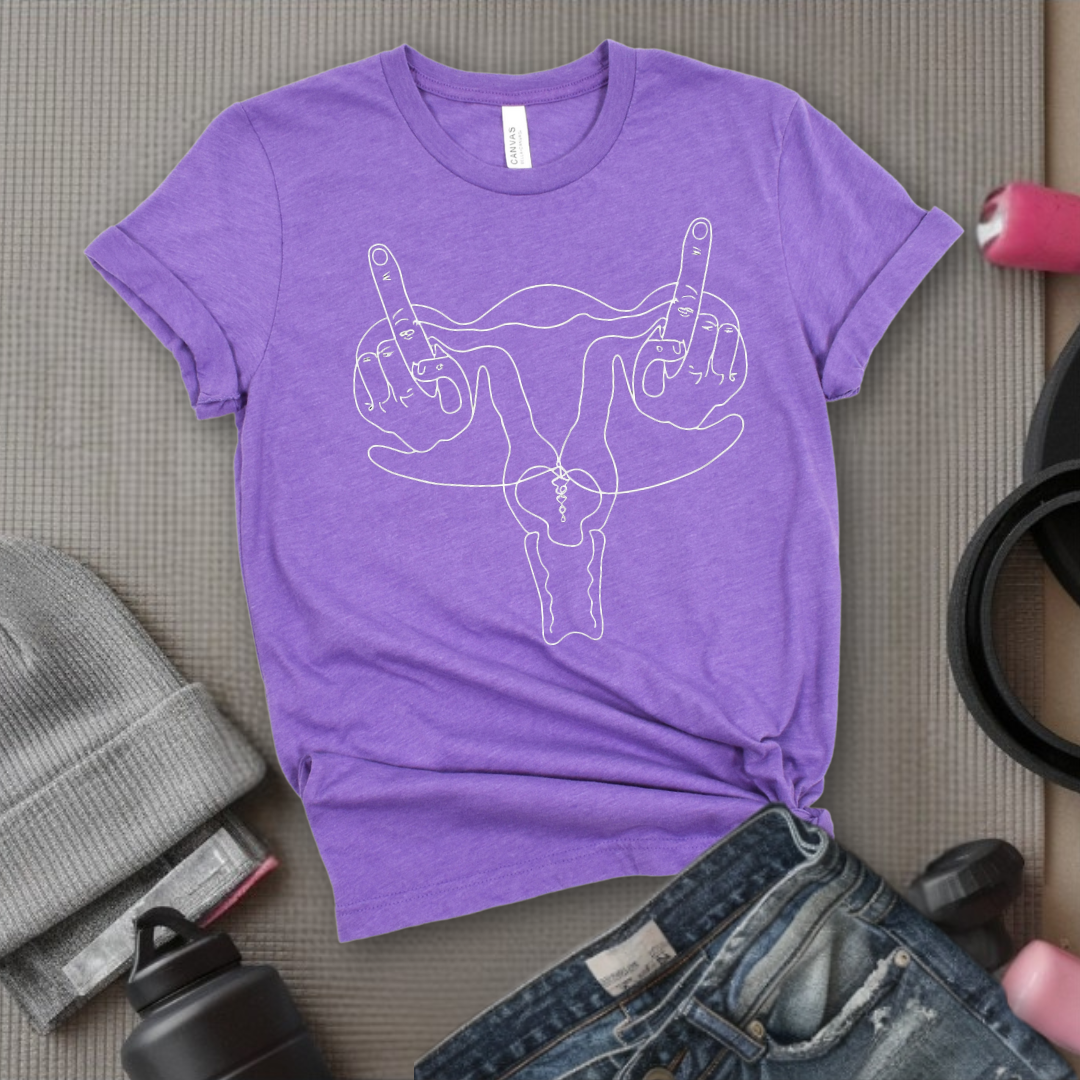 Uterus Pro Choice Feminist - Girl Power Inspirational T-Shirt - Women Empowerment Tee - Gift for Her - Bella Canvas 3001