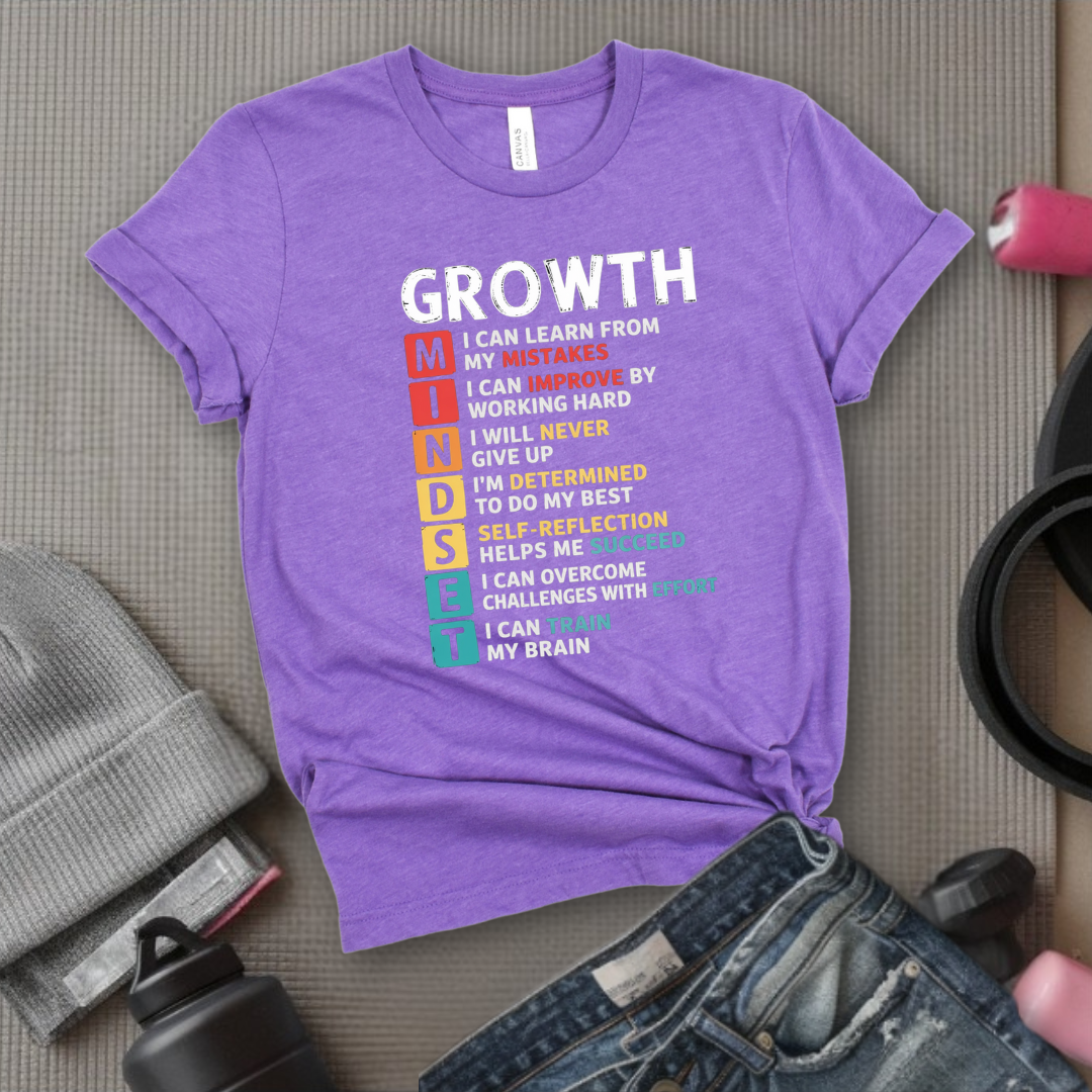 Growth Mindset - Women Empowerment Tee - Gift for Her - Bella Canvas 3001
