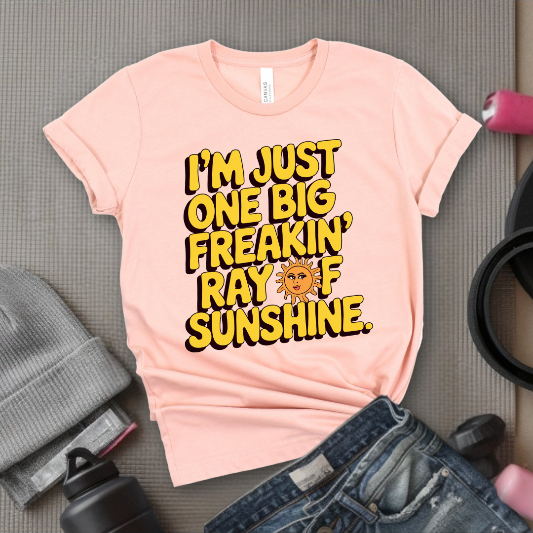 I'm Just One Big Freakin' Ray of Sunshine - Funny Saying Tee - Unisex Jersey Short Sleeve Shirt - Self Gift - Bella Canvas 3001