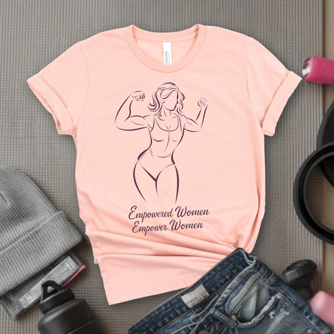 Workout Empowered Empower Women Tshirt - Feminist Women Empowerment Shirt - Unisex Jersey Short Sleeve Shirt - Gift for Yourself, Female Friends - Bella Canvas 3001