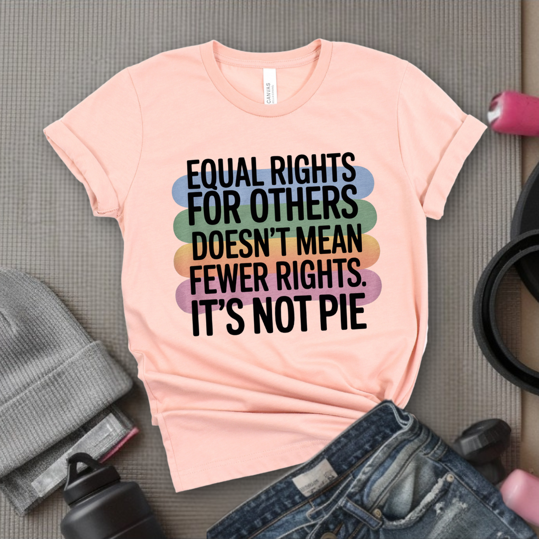 Equal Rights for Others Doesn't Mean Fewer Rights For You, It's Not Pie Shirt - Human Rights Tee- Equality Gift for Men & Women - Bella Canvas 3001