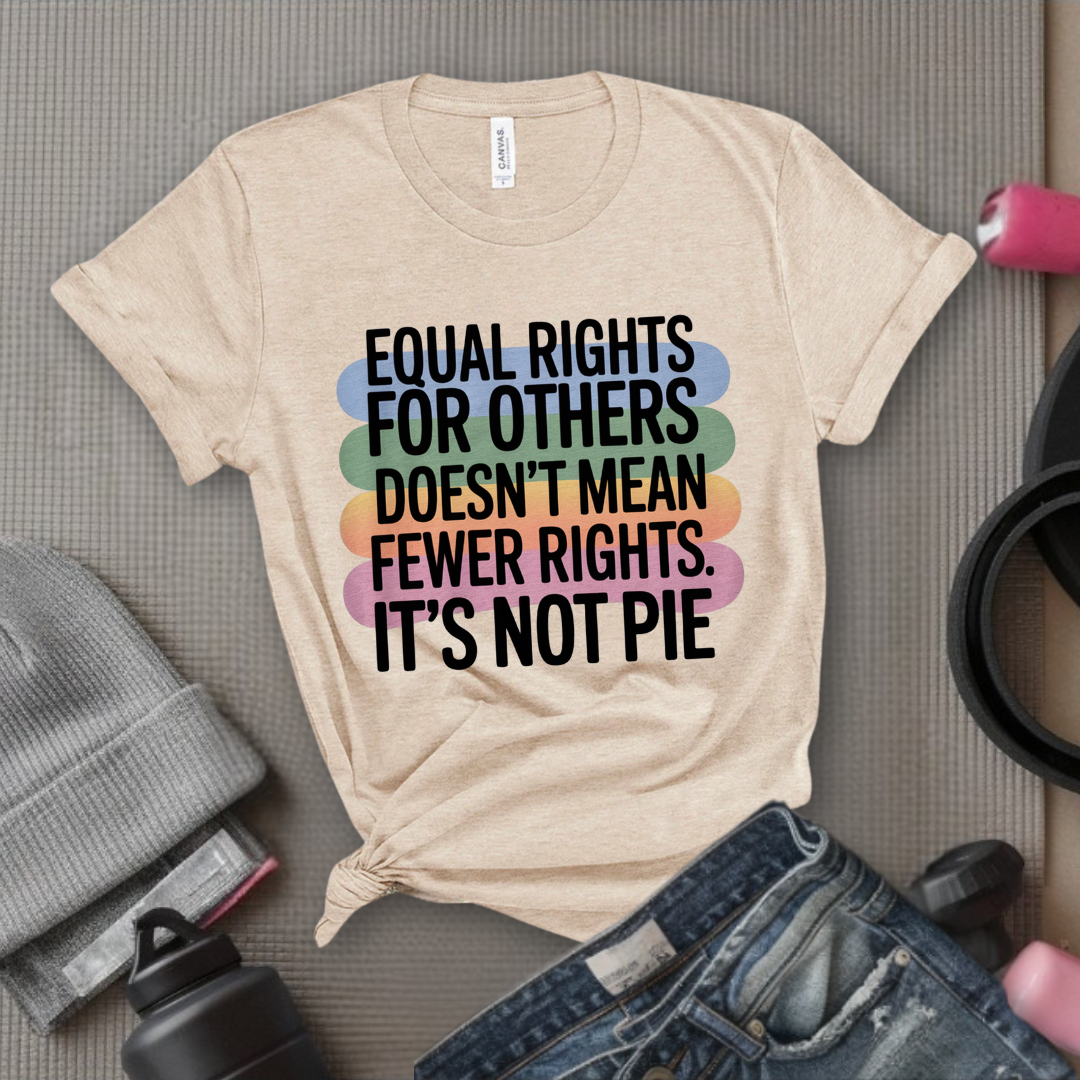 Equal Rights for Others Doesn't Mean Fewer Rights For You, It's Not Pie Shirt - Human Rights Tee- Equality Gift for Men & Women - Bella Canvas 3001