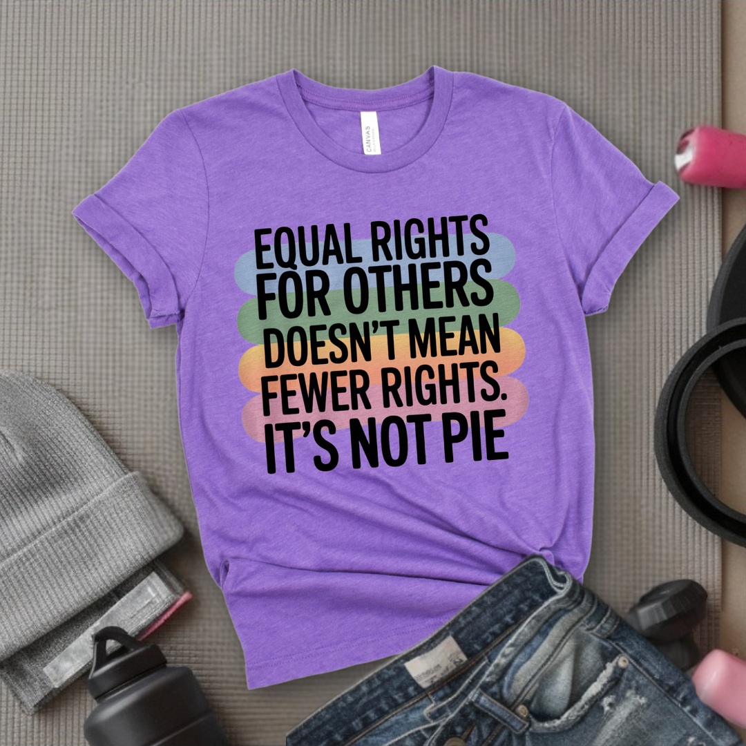 Equal Rights for Others Doesn't Mean Fewer Rights For You, It's Not Pie Shirt - Human Rights Tee- Equality Gift for Men & Women - Bella Canvas 3001