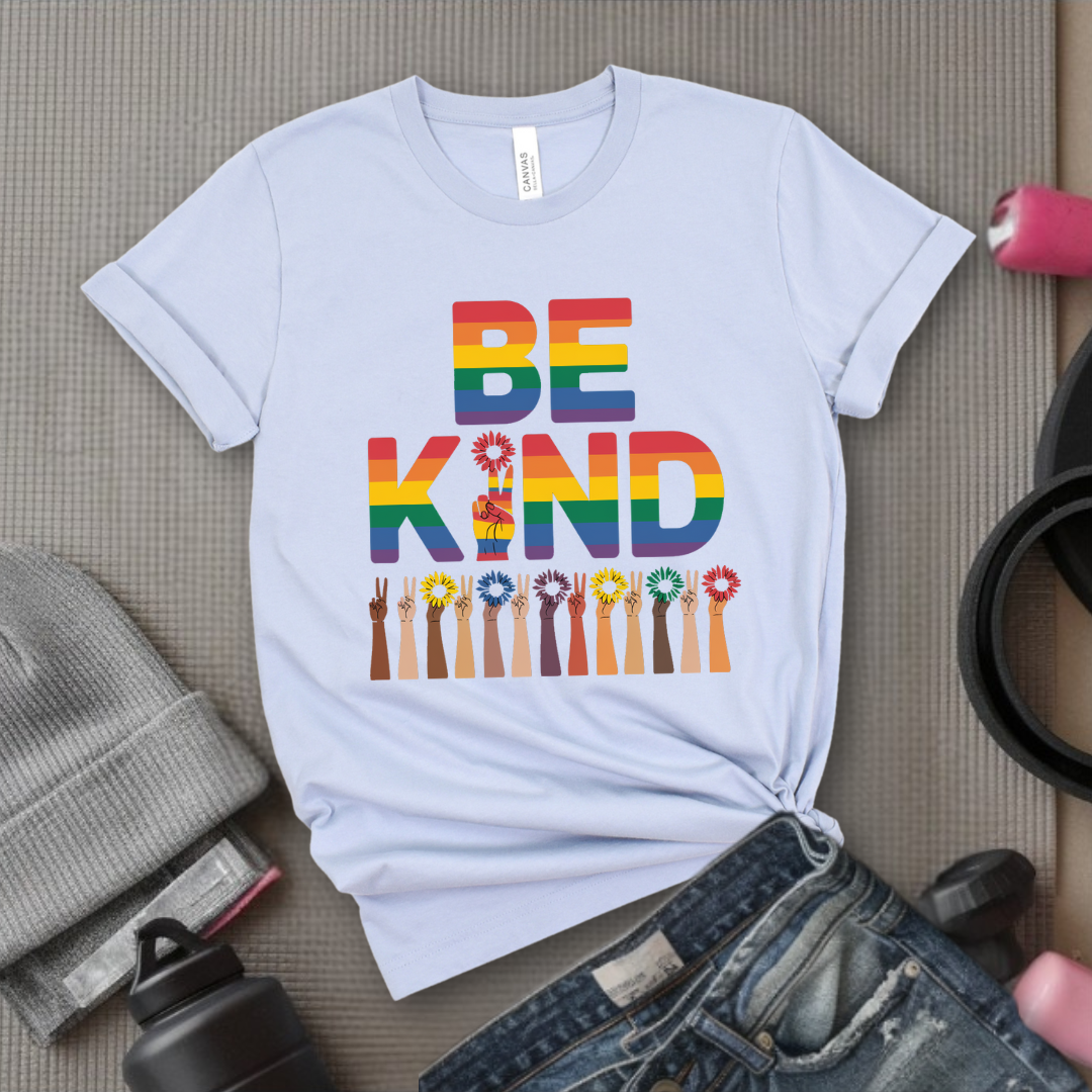 Be Kind Flowers - Girl Power Inspirational T-Shirt - Women Empowerment Tee - Gift for Her - Bella Canvas 3001