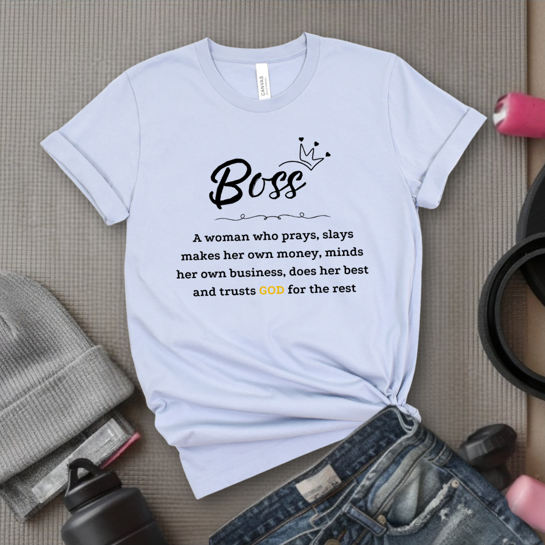Women Boss Definition - Women Empowerment Tshirt - Gift for Strong Women, Feminists - Bella Canvas 3001