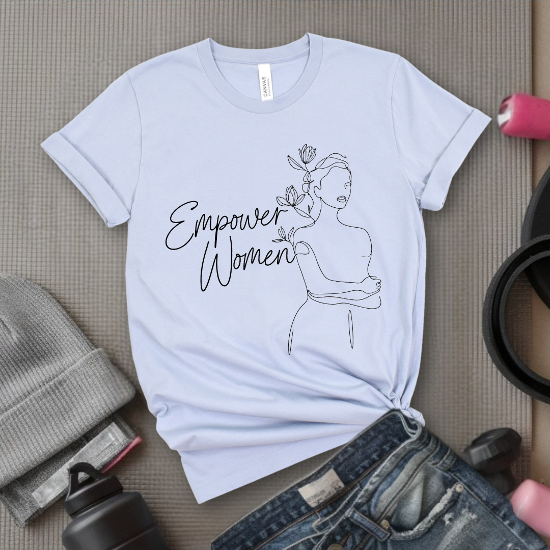 Empower Woman Minimalism Style Shirt - Women Empowerment Tee - Gift for Feminist, Strong Women - Bella Canvas 3001