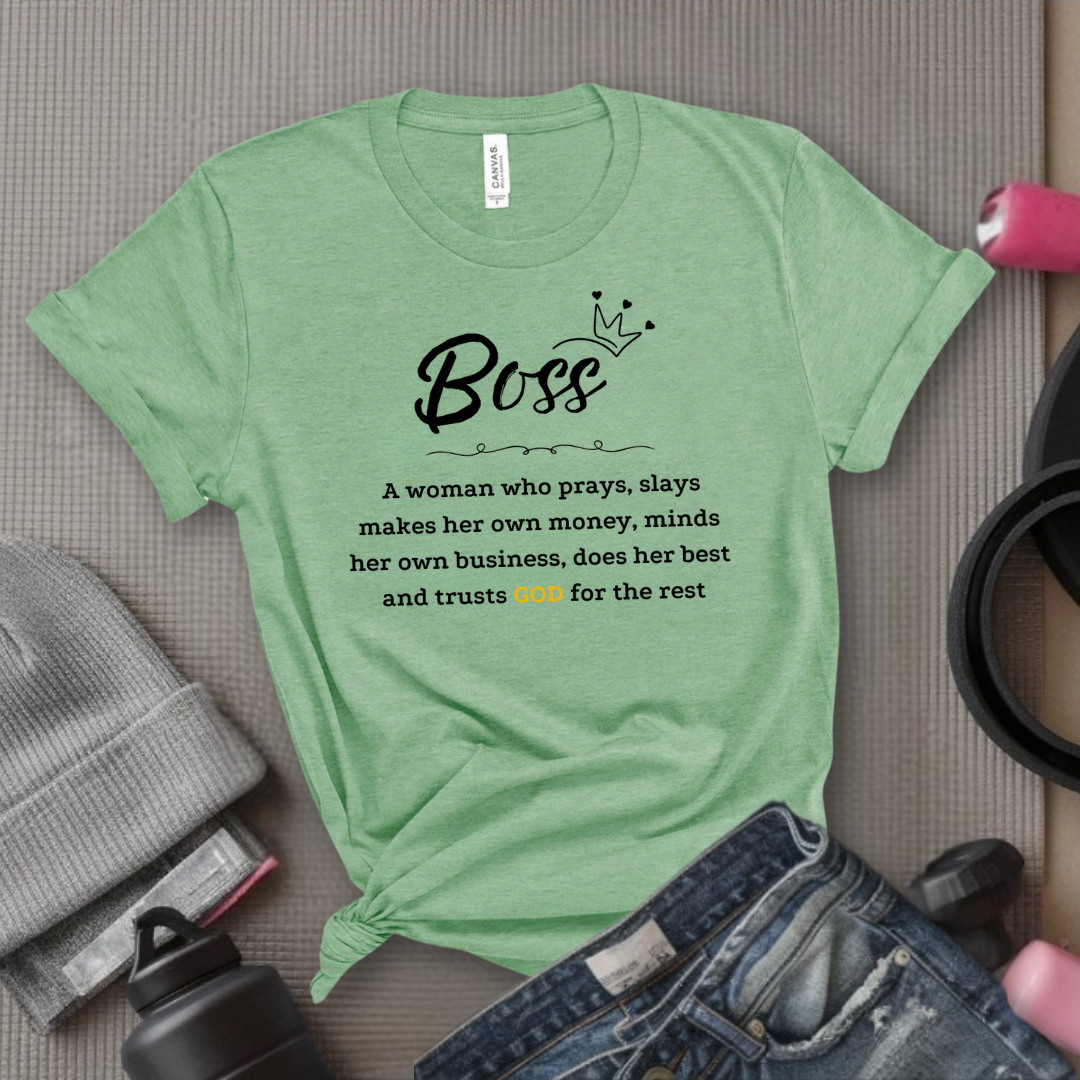 Women Boss Definition - Women Empowerment Tshirt - Gift for Strong Women, Feminists - Bella Canvas 3001