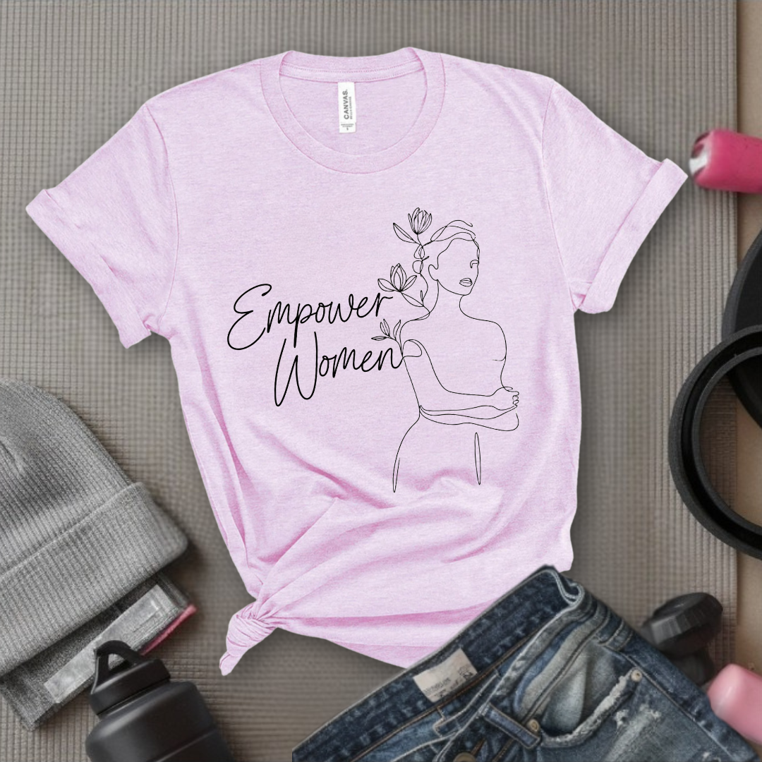 Empower Woman Minimalism Style Shirt - Women Empowerment Tee - Gift for Feminist, Strong Women - Bella Canvas 3001