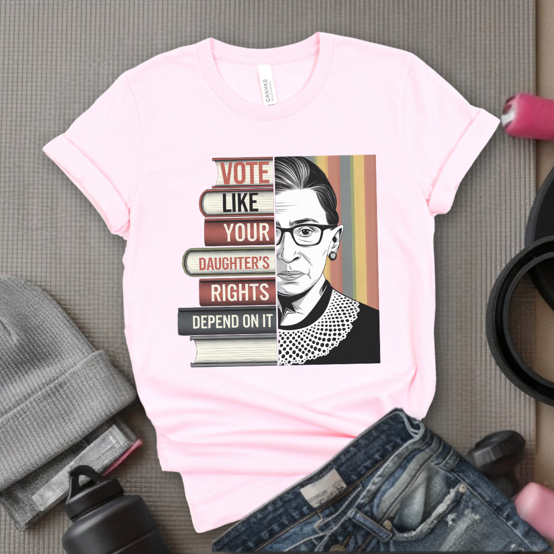 Vote Like Your Daughter’s Rights Depend On It - Girl Power Inspirational T-Shirt - Women Empowerment Tee - Gift for Her - Bella Canvas 3001