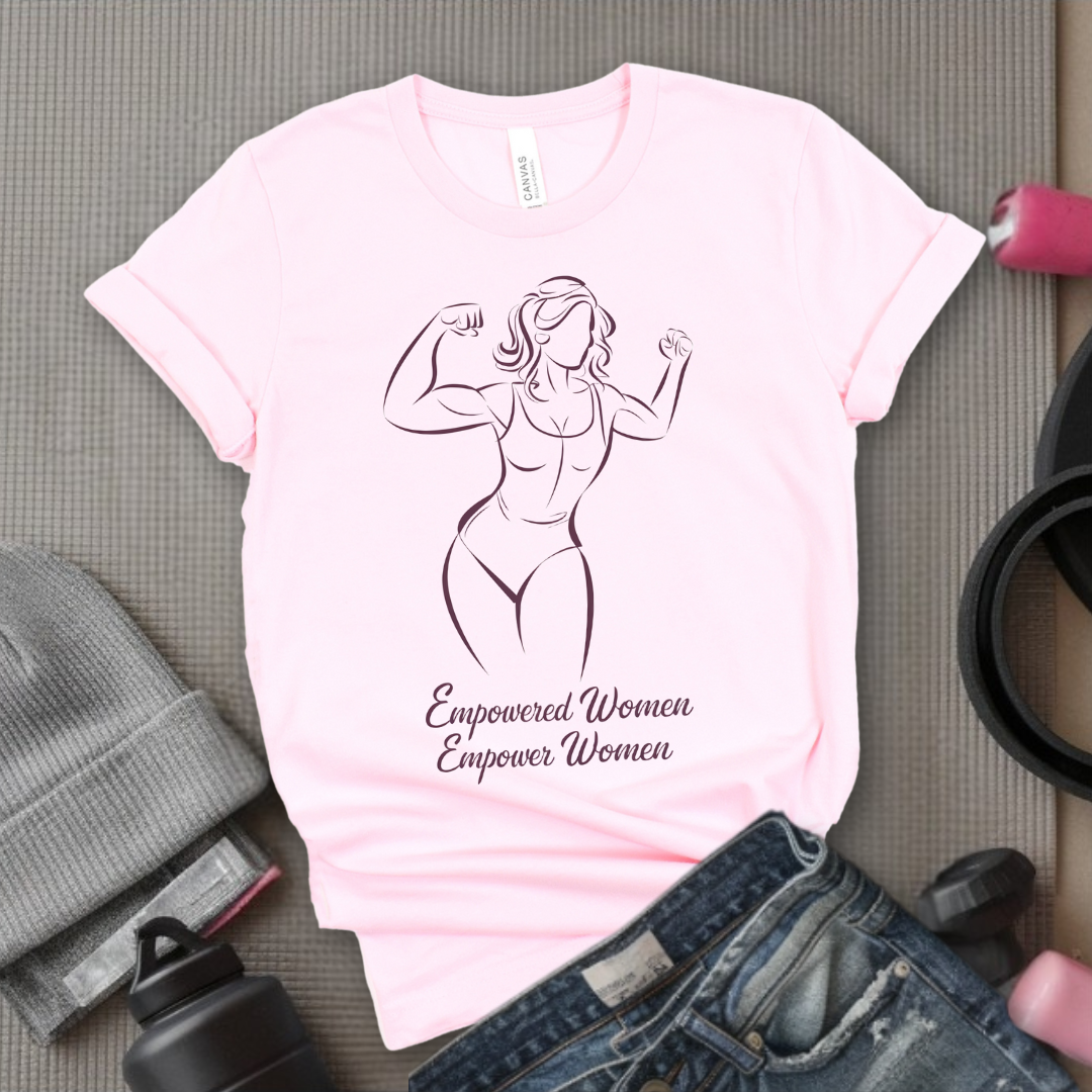 Workout Empowered Empower Women Tshirt - Feminist Women Empowerment Shirt - Unisex Jersey Short Sleeve Shirt - Gift for Yourself, Female Friends - Bella Canvas 3001